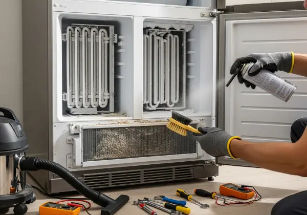 Condenser and evaporator coil cleaning for refrigerator cooling efficiency in Bahrain